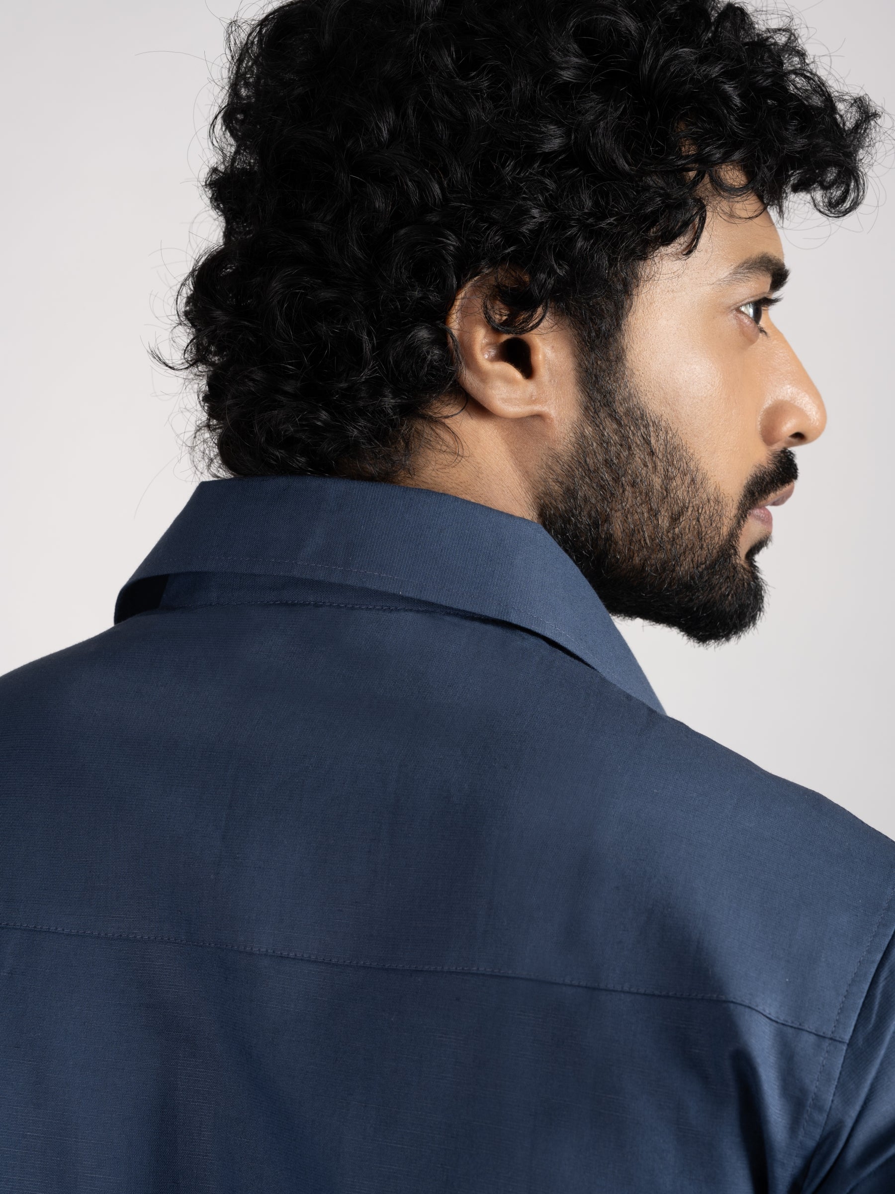 Midnight Bloom hemp shirt – durable, breathable, and eco-conscious design