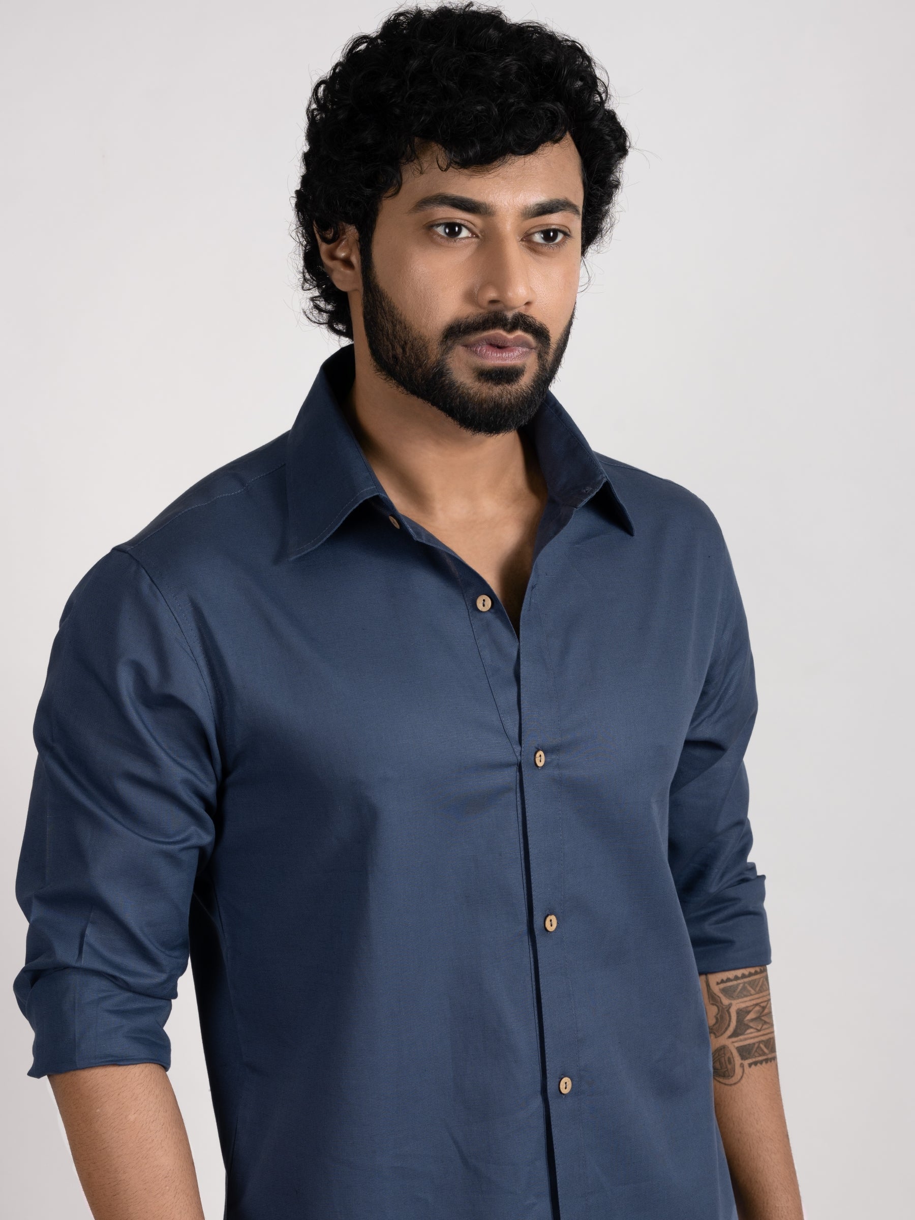 Midnight Bloom hemp shirt – durable, breathable, and eco-conscious design