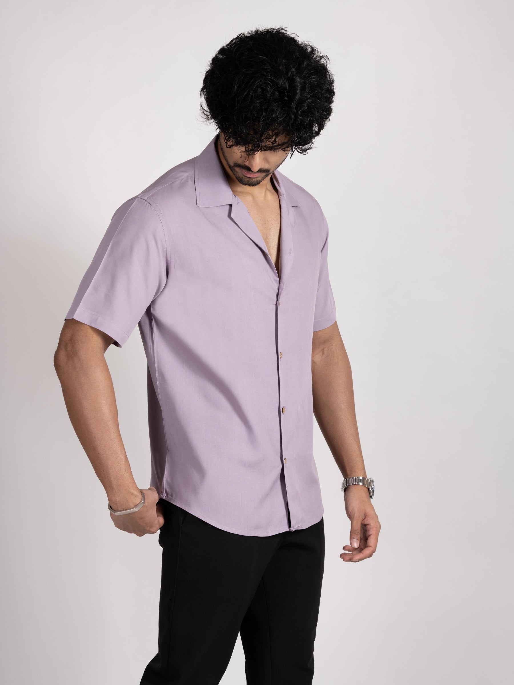 Men’s bamboo shirt in Twilight Haze – ultra-soft and breathable eco-friendly fabric