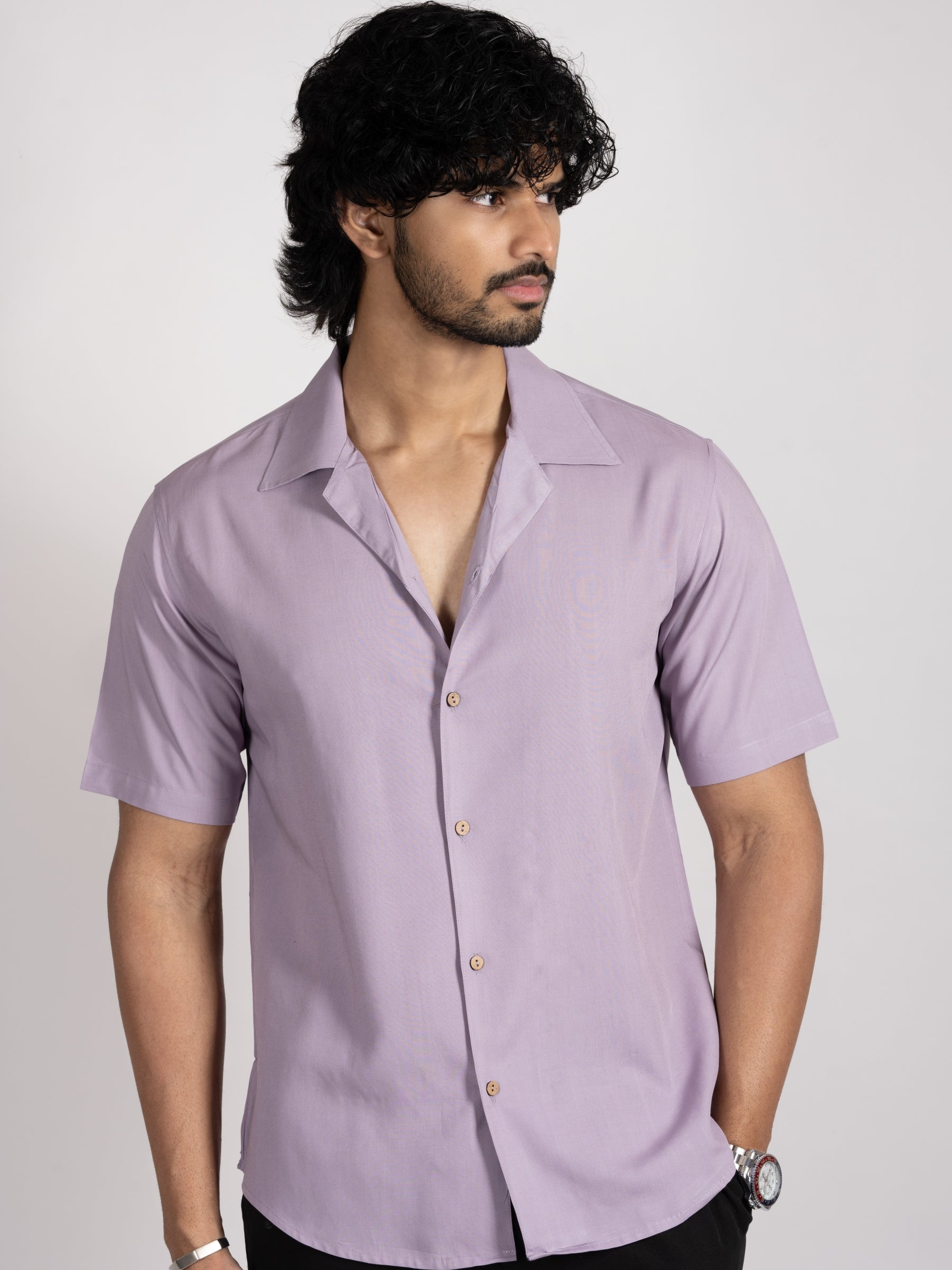 Men’s bamboo shirt in Twilight Haze – ultra-soft and breathable eco-friendly fabric