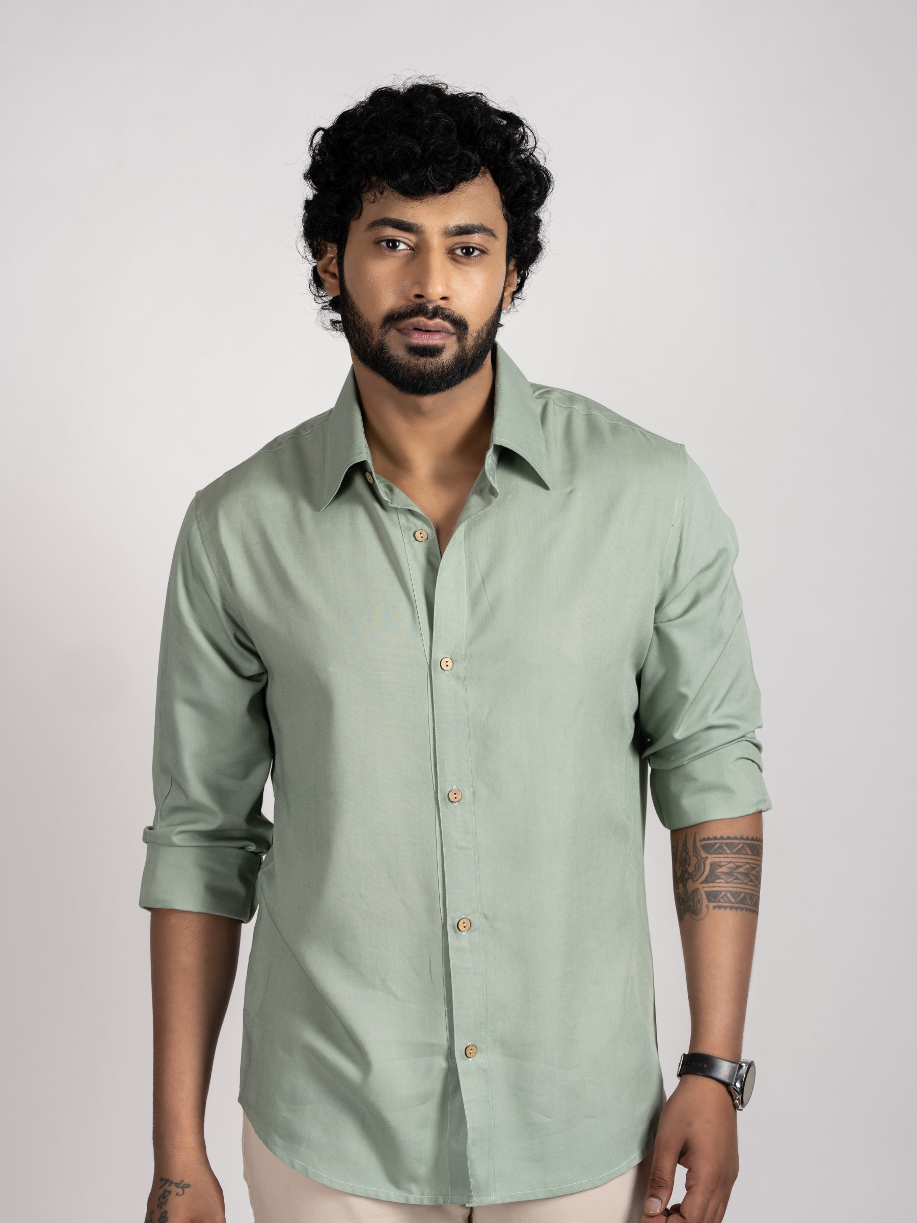 Sage Whisper bamboo shirt – moisture-wicking, breathable, and planet-friendly